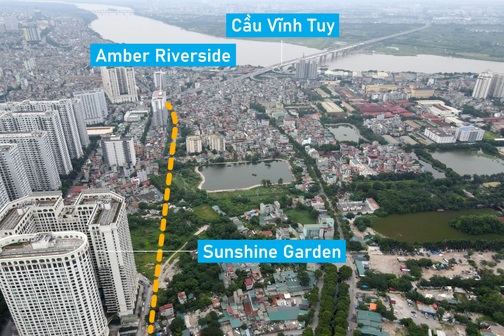 Tuyến đường BT "treo" đi qua loạt dự án bất động sản lớn ở Hà Nội